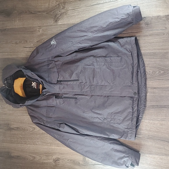 ZeroXposur Coat with Removable Hood Quilted Lining Gray Men's Medium - Picture 1 of 6